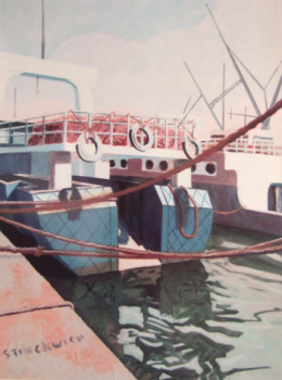 Obra contemporánea nombrada « repos du chalutier », Hecho por STINCKWICH