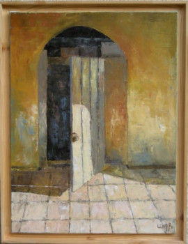 Obra contemporánea nombrada « porte ouverte à Hanoi », Hecho por LENA B