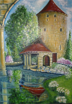 Obra contemporánea nombrada « Le lavoir à Bèze », Hecho por ABERNARDO