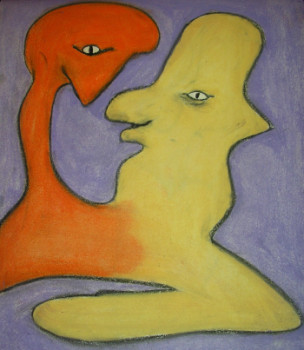 Obra contemporánea nombrada « vieux couple », Hecho por NATHALIE JOURDAN