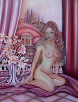 Obra contemporánea nombrada « La venus rose en Toscane », Hecho por ABERNARDO