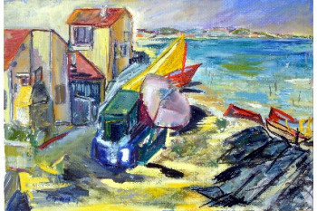 Obra contemporánea nombrada « cabanes de Pérols », Hecho por IRANE PERKO