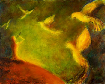 Obra contemporánea nombrada « le charmeur de reves », Hecho por ANNAGOL