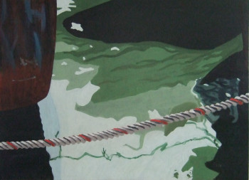 Obra contemporánea nombrada « reflets du port 4 », Hecho por STINCKWICH