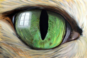 Obra contemporánea nombrada « FANTASTIQUE - "L'Oeil du Chat" », Hecho por AGRISELIN