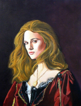 Obra contemporánea nombrada « PORTRAIT - "Elizabeth Swann  (Keira Knightley dans Pirates des Caraibes)" », Hecho por AGRISELIN