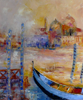 Obra contemporánea nombrada « Brume sur Venise », Hecho por RAOUL RIBOT