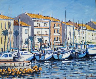 Obra contemporánea nombrada « Port de Mèze », Hecho por FRANCIS JALIBERT