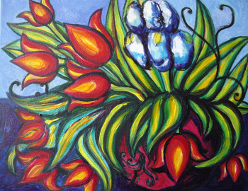 Obra contemporánea nombrada « Bouquet T », Hecho por STEPHANE CUNY