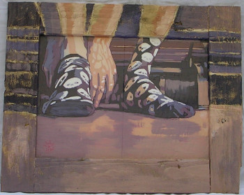 Obra contemporánea nombrada « Lever de pieds n°2 », Hecho por FRAN ET JIM