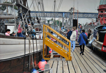 Obra contemporánea nombrada « At the museum of the boats of Douarnenez », Hecho por DENIS