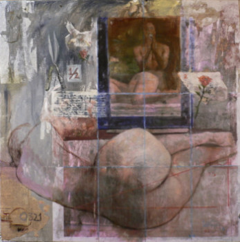 Obra contemporánea nombrada « Miroir et Rose », Hecho por LARTIGUE