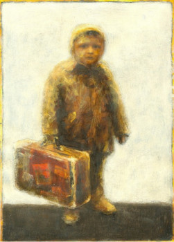 Obra contemporánea nombrada « With suitcase », Hecho por MIREK