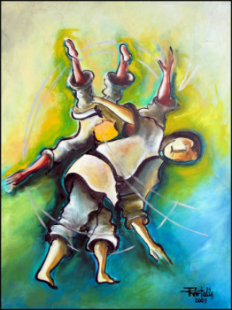 Obra contemporánea nombrada « prise de hanche », Hecho por JANPOL PORTALIS