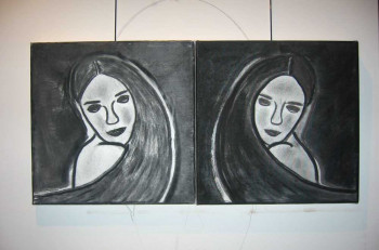 Obra contemporánea nombrada « DOUBLE FACE », Hecho por ALEXANDRE NICOLASFLAMEL