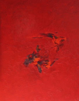 Obra contemporánea nombrada « Magentas, Cadmiums et Garances III », Hecho por MARCO