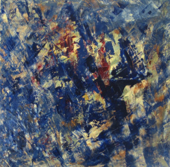 Obra contemporánea nombrada « Dans les bleus I », Hecho por MARCO
