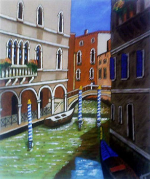 Obra contemporánea nombrada « Venise », Hecho por NADINE TEMMERMAN