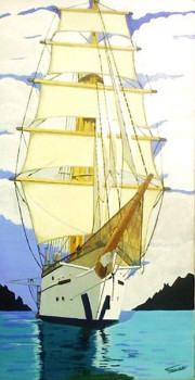 Obra contemporánea nombrada « Le Star Clipper », Hecho por NADINE TEMMERMAN