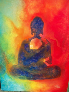 Obra contemporánea nombrada « buddha », Hecho por ANUPAM CADIOU GERARD