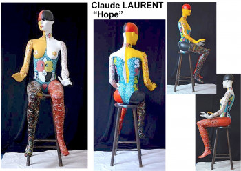 Obra contemporánea nombrada « "Hope" Mannequin peint », Hecho por CLAUDE LAURENT