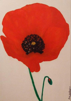 Obra contemporánea nombrada « GENTIL COQUELICOT », Hecho por OLIVIERWEINBERG