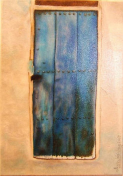 Obra contemporánea nombrada « LA PORTE BLEUE », Hecho por OLIVIERWEINBERG