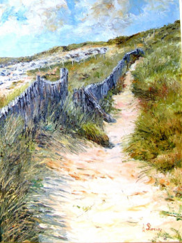 Obra contemporánea nombrada « Sentier sur la dune 2 », Hecho por LORENZO RAPPELLI