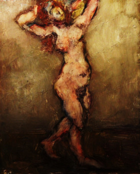 Obra contemporánea nombrada « "Mademoiselle Maude posant toute nue" », Hecho por JEAN PIERRE HARIXCALDE