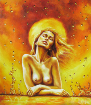 Obra contemporánea nombrada « Sun rain », Hecho por AMIGO