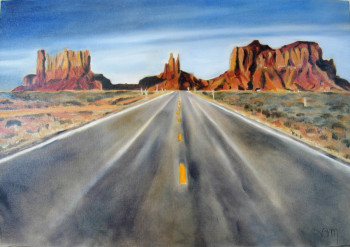 Route dans Monument Valley, Etats-Unis En el sitio ARTactif