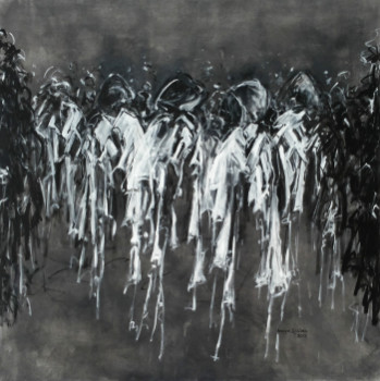 Obra contemporánea nombrada « Peinture 1274 », Hecho por ASSYA DJELLAB