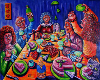 Obra contemporánea nombrada « Bonne fête jolie-maman », Hecho por CARINE KLEIN