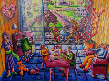 Obra contemporánea nombrada « La musique des Anges », Hecho por CARINE KLEIN
