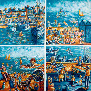 Obra contemporánea nombrada « Histoires d'eau », Hecho por CARINE KLEIN