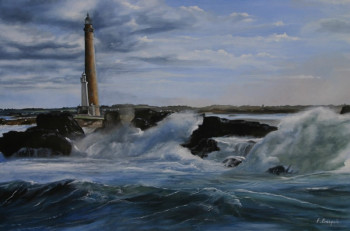 Obra contemporánea nombrada « le phare de l' ile vierge », Hecho por FABIEN BASQUIN