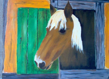 Obra contemporánea nombrada « tête de cheval 1 », Hecho por BERNI