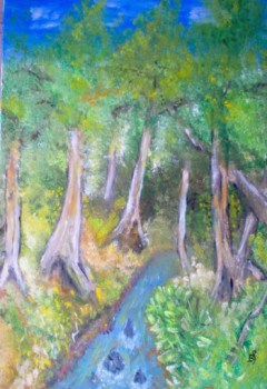Obra contemporánea nombrada « forêt 3 », Hecho por BERNI