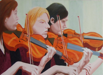 Obra contemporánea nombrada « musique et peinture v », Hecho por STINCKWICH