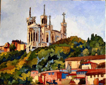 Obra contemporánea nombrada « basilique fourviere », Hecho por DIDHENRY