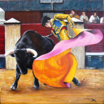 Obra contemporánea nombrada « corrida », Hecho por DIDHENRY