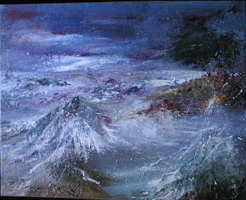 Obra contemporánea nombrada « LE LUNAIRE », Hecho por VAN EZ-LE PERRU