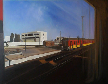 Obra contemporánea nombrada « En gare », Hecho por LINDA MOUFADIL