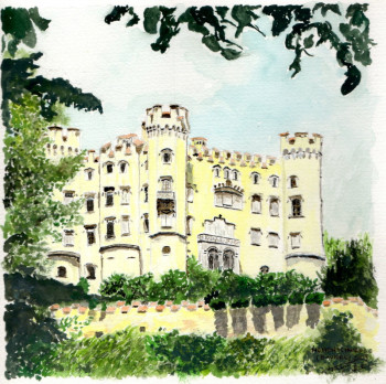 Obra contemporánea nombrada « Hohenschwangau (Bavière) », Hecho por FRANCIS MICHOT