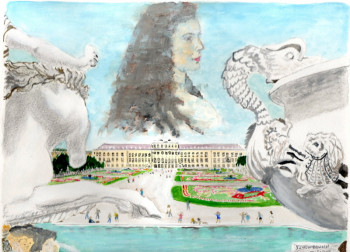 Obra contemporánea nombrada « Vienne : Schonbrunn et Sissi. », Hecho por FRANCIS MICHOT