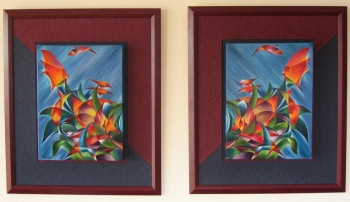 Obra contemporánea nombrada « Fonds marins à Phuket (2007) », Hecho por BELLEC MICHELLE