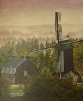 Obra contemporánea nombrada « le moulin de boeschepe », Hecho por GUY AUGUET