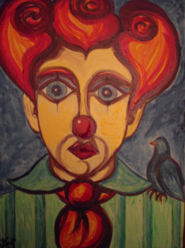 Obra contemporánea nombrada « Le clown et la mésange », Hecho por STEPHANE CUNY