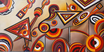 Obra contemporánea nombrada « Aborigène (2009) », Hecho por BELLEC MICHELLE 