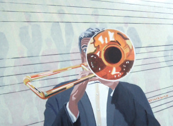 Obra contemporánea nombrada « musique et peinture VI », Hecho por STINCKWICH